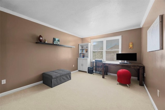 121 Fairway Landings Dr, Cecil, PA 15317 - carpeted home office with ornamental molding