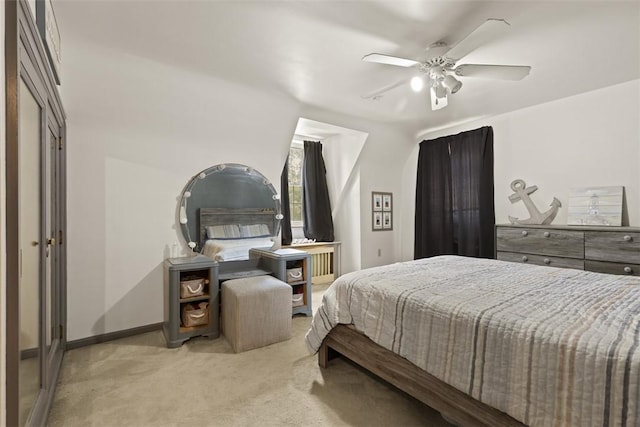 1045 Beverly Ave, Ambridge, PA 15003 - bedroom with light carpet and a ceiling fan