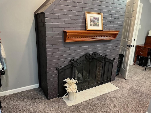 4689 Greenwood Dr, Hampton, PA 15101 - detailed view of a fireplace and carpet floors