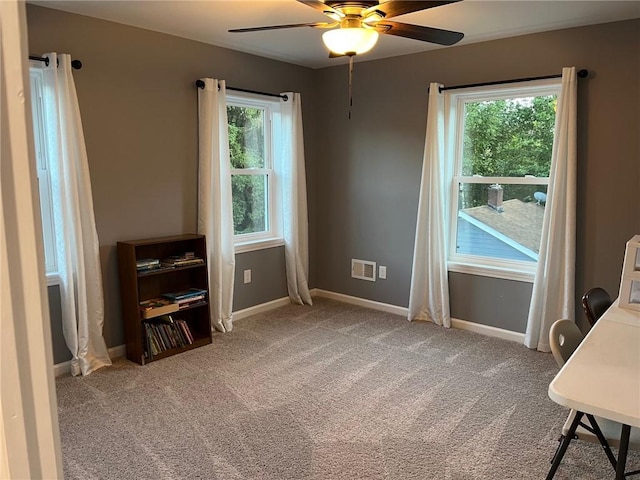 4689 Greenwood Dr, Hampton, PA 15101 - unfurnished office featuring ceiling fan and carpet flooring