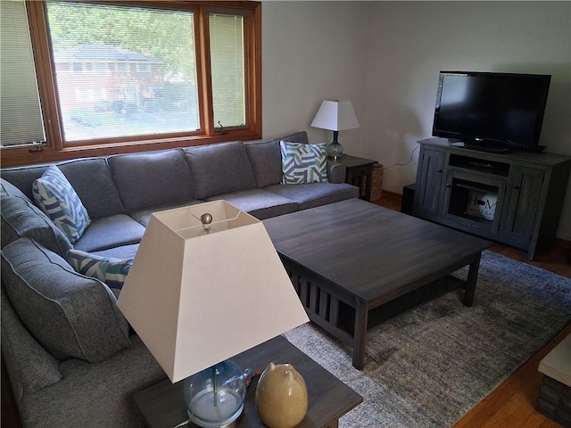 4977 Meadow Park Dr, Whitehall, PA 15236 - living room with wood finished floors