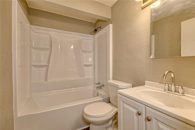 511 New Haven Dr, Hempfield Twp, PA 15601 - bathroom featuring a textured wall, vanity, and  shower combination