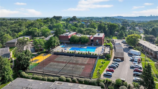 1152 Pennsbury Blvd, Pennsbury, PA 15205 - drone / aerial view of a pool area