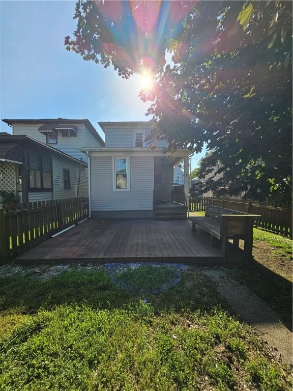 1908 6th Ave, Beaver Falls, PA 15010 - back of property with a deck