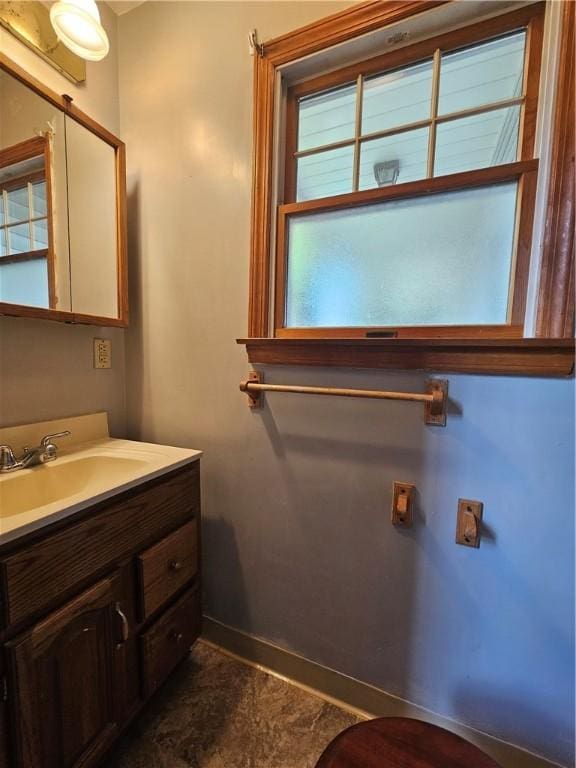 1908 6th Ave, Beaver Falls, PA 15010 - bathroom with vanity and baseboards