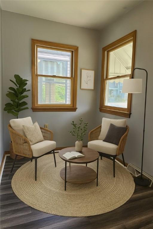 1908 6th Ave, Beaver Falls, PA 15010 - sitting room with wood finished floors and baseboards