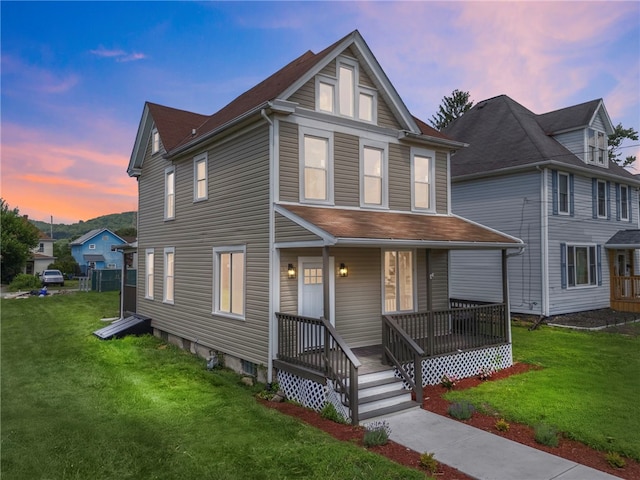 1317 Indiana Ave, Monaca, PA 15061 - view of front of property featuring a porch and a lawn