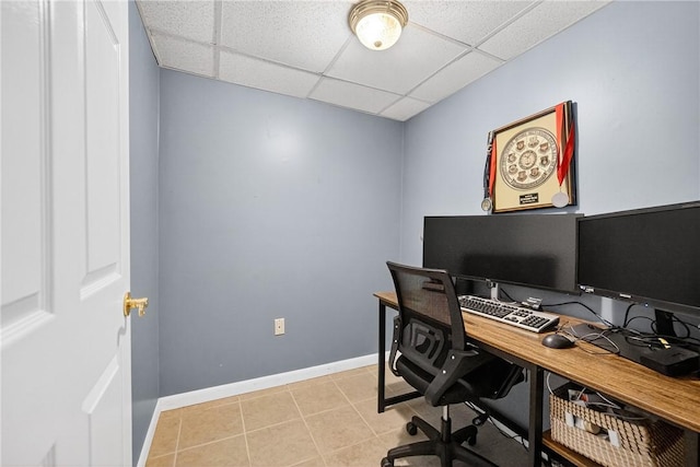 555 Madison St, Mccandless, PA 15237 - office featuring a drop ceiling and light tile patterned floors