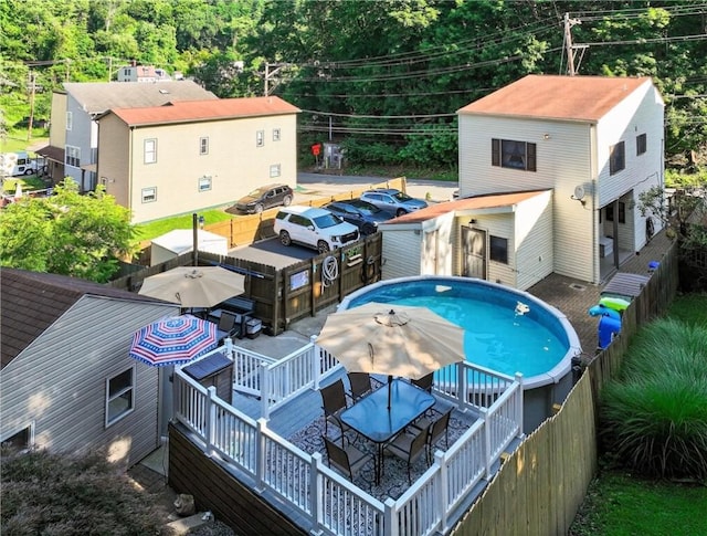 1615 Wicklines Ln, Troy Hill, PA 15212 - view of swimming pool with a deck and outdoor dining space
