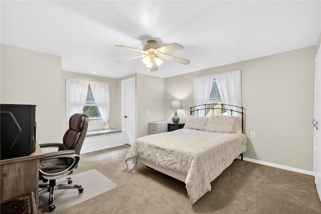 1615 Wicklines Ln, Troy Hill, PA 15212 - bedroom featuring carpet flooring, an office area, and ceiling fan
