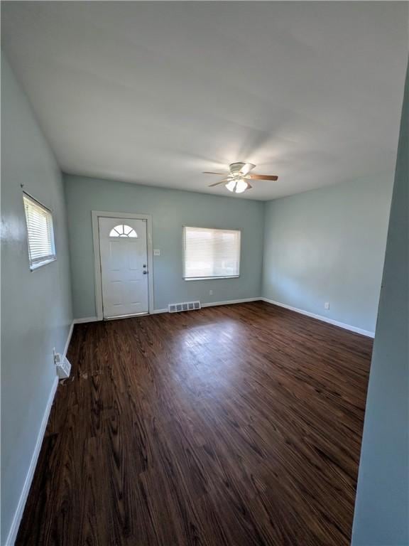 1310 Pirl St, Mckeesport, PA 15132 - foyer featuring ceiling fan and wood finished floors