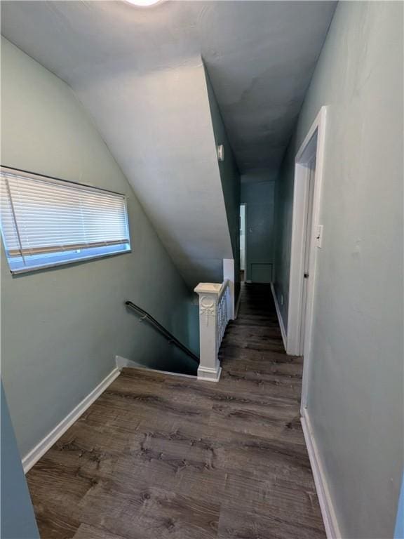1310 Pirl St, Mckeesport, PA 15132 - stairs with wood finished floors and lofted ceiling