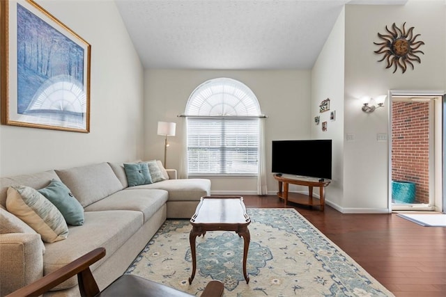 304 Horizon Dr, Monroeville, PA 15146 - living room featuring wood finished floors and a textured ceiling