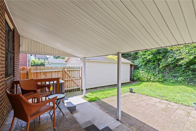 107 Imogene Rd, Greenfield, PA 15217 - fenced backyard with a patio and a gate