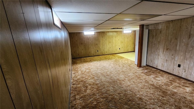 881 Bonniebrook Rd, City Of But Nw, PA 16002 - below grade area featuring wooden walls and carpet floors