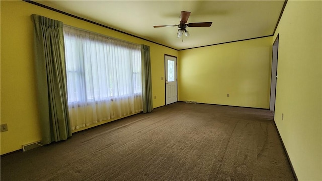 881 Bonniebrook Rd, City Of But Nw, PA 16002 - empty room with carpet flooring and a ceiling fan