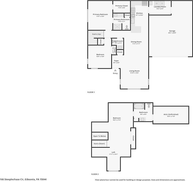 166 Steeplechase Cir, West Deer, PA 15044 - view of floor plan / room layout