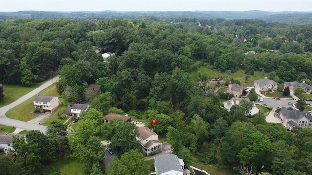 1449 Parkview Dr, Mccandless, PA 15101 - aerial overview of property's location with a heavily wooded area and nearby suburban area