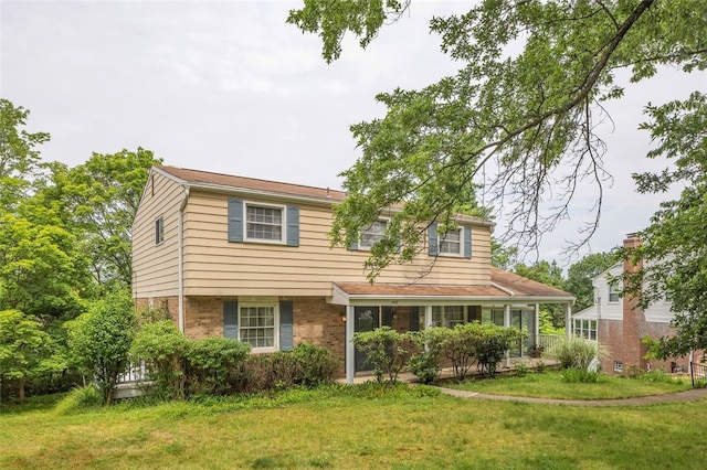 1449 Parkview Dr, Mccandless, PA 15101 - view of front of house featuring a front yard and brick siding
