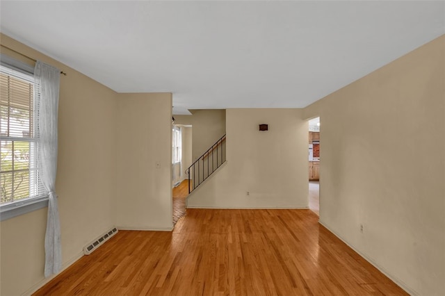 1449 Parkview Dr, Mccandless, PA 15101 - spare room with light wood-type flooring and stairway