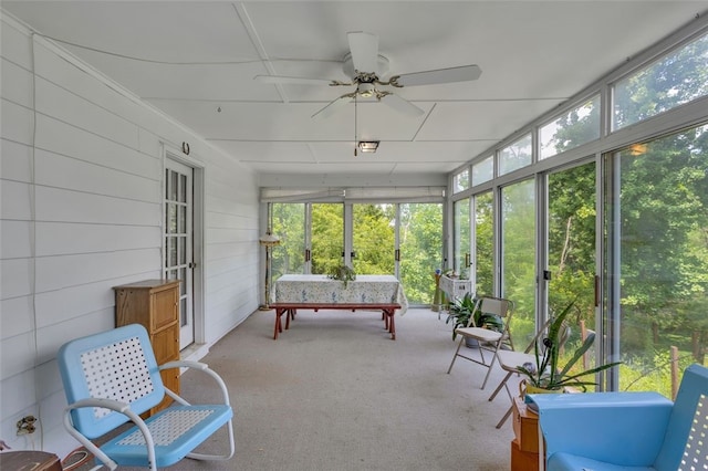1449 Parkview Dr, Mccandless, PA 15101 - sunroom with plenty of natural light and ceiling fan