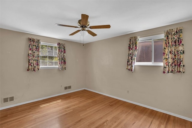 1449 Parkview Dr, Mccandless, PA 15101 - spare room with ceiling fan and wood finished floors