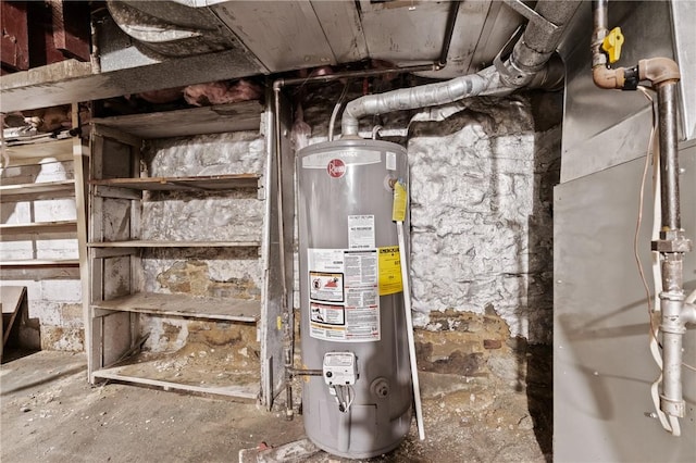 302 38th St, Lawrenceville, PA 15201 - utility room featuring gas water heater and heating unit