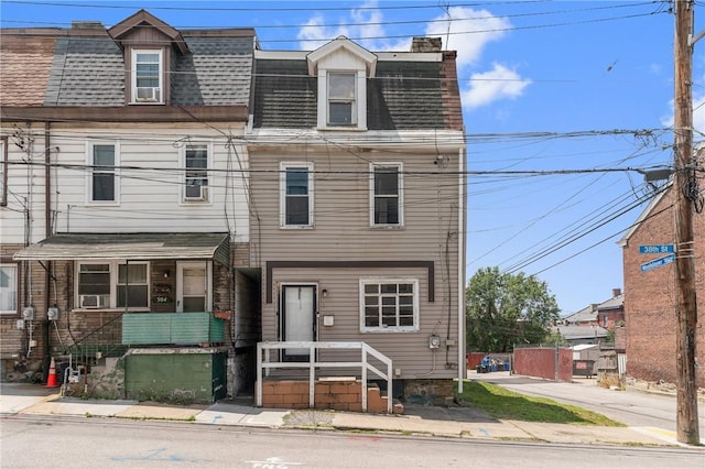 302 38th St, Lawrenceville, PA 15201 - multi unit property with roof with shingles, mansard roof, and a chimney