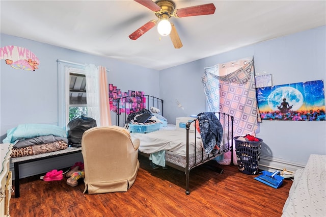 1807 Packer, Mckeesport, PA 15132 - bedroom with wood finished floors and a ceiling fan