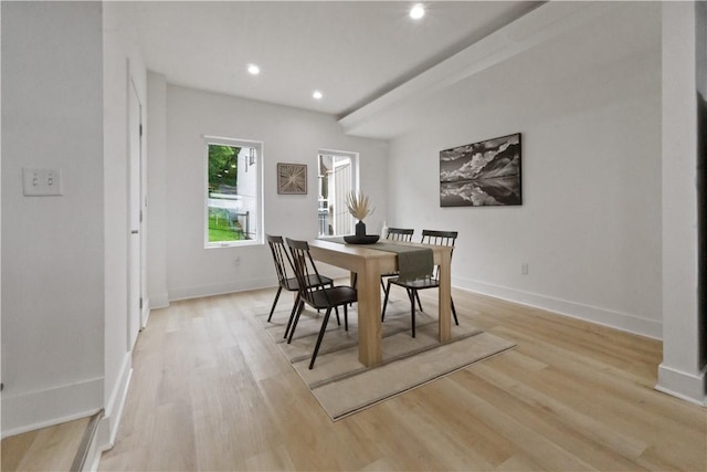 2613 Stella St, South Side, PA 15203 - dining space with light wood-type flooring and recessed lighting