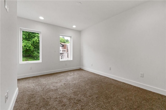 2613 Stella St, South Side, PA 15203 - carpeted empty room featuring baseboards and recessed lighting