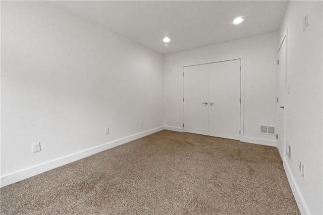 2613 Stella St, South Side, PA 15203 - unfurnished bedroom featuring carpet, recessed lighting, and a closet