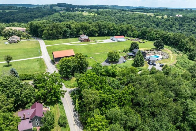 1345 N Tower Rd, Perry Twp, PA 16123 - drone / aerial view of a heavily wooded area