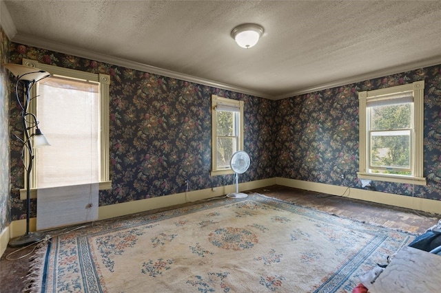 1345 N Tower Rd, Perry Twp, PA 16123 - unfurnished room featuring plenty of natural light, a textured ceiling, and ornamental molding