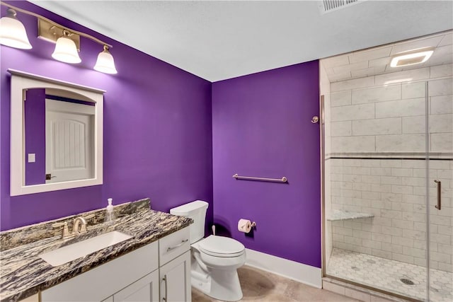 106 Orchard Dr, Pine Twp, PA 15044 - bathroom featuring a stall shower, vanity, and tile patterned floors