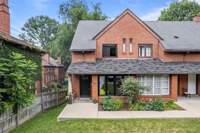 5671 Beacon St, Squirrel Hill, PA 15217 - view of front of house featuring brick siding and roof with shingles