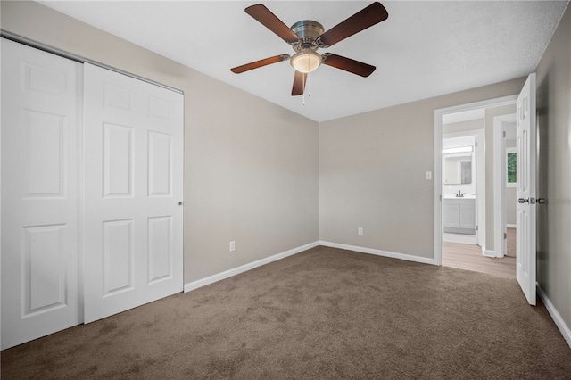 260 Stotler Rd, Penn Hills, PA 15235 - unfurnished bedroom featuring carpet, ceiling fan, and a closet