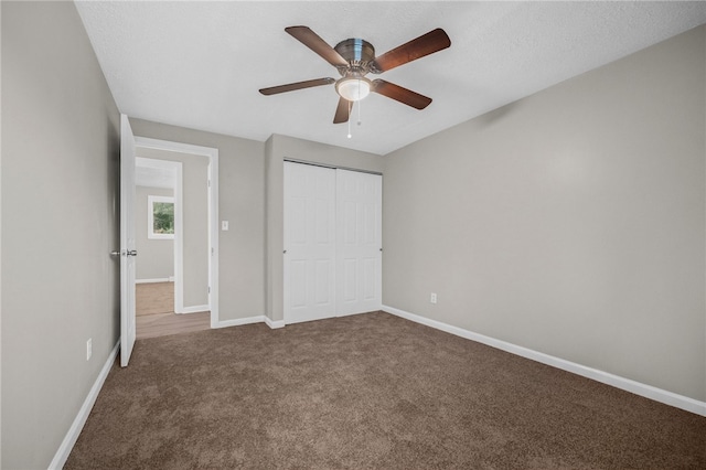 260 Stotler Rd, Penn Hills, PA 15235 - unfurnished bedroom featuring carpet, a closet, and a ceiling fan