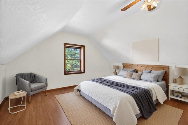 3650 Gibsonia Rd, Richland, PA 15044 - bedroom featuring ceiling fan, wood finished floors, and lofted ceiling