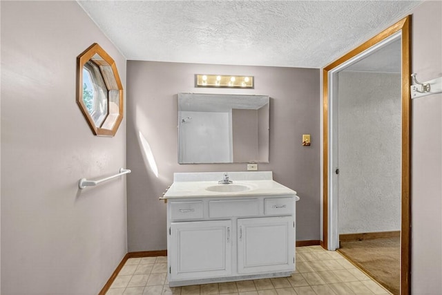 3650 Gibsonia Rd, Richland, PA 15044 - bathroom featuring vanity, a textured ceiling, and tile patterned flooring