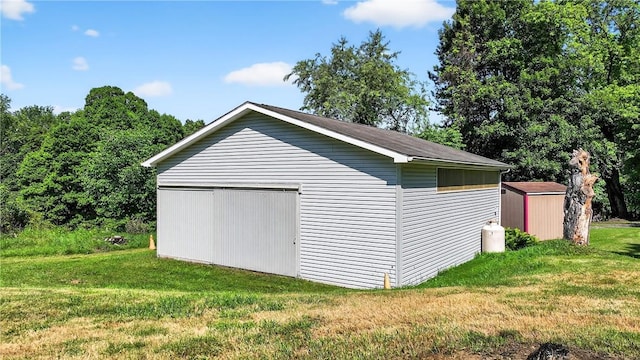 3650 Gibsonia Rd, Richland, PA 15044 - detached garage featuring a storage shed