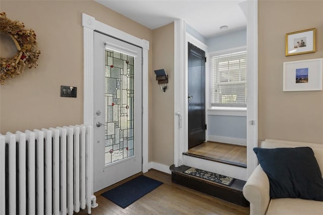 210 Ridge Ave, Ben Avon, PA 15202 - entrance foyer with radiator heating unit and wood finished floors