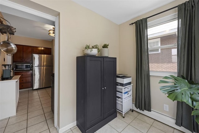 210 Ridge Ave, Ben Avon, PA 15202 - kitchen with stainless steel appliances and light tile patterned floors