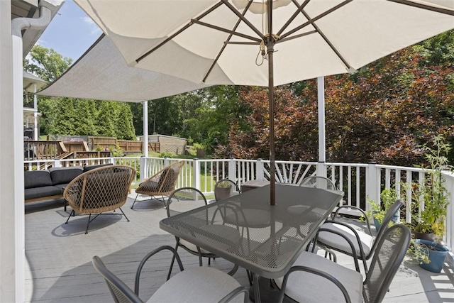 210 Ridge Ave, Ben Avon, PA 15202 - wooden deck with outdoor dining space
