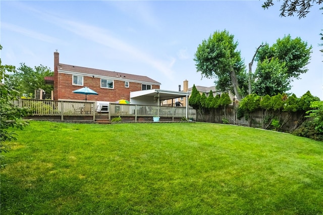 639 Blossom Dr, Baldwin Boro, PA 15236 - fenced backyard with a deck