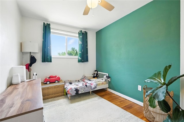 639 Blossom Dr, Baldwin Boro, PA 15236 - bedroom with wood finished floors and ceiling fan