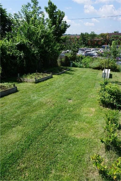 2430 Woodstock Ave, Swissvale, PA 15218 - view of green lawn featuring a vegetable garden