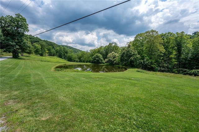 328 Thatcher Rd, Fairfield Twp, PA 15944 - view of grassy yard featuring a water view