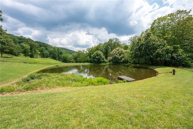 328 Thatcher Rd, Fairfield Twp, PA 15944 - water view featuring a heavily wooded area