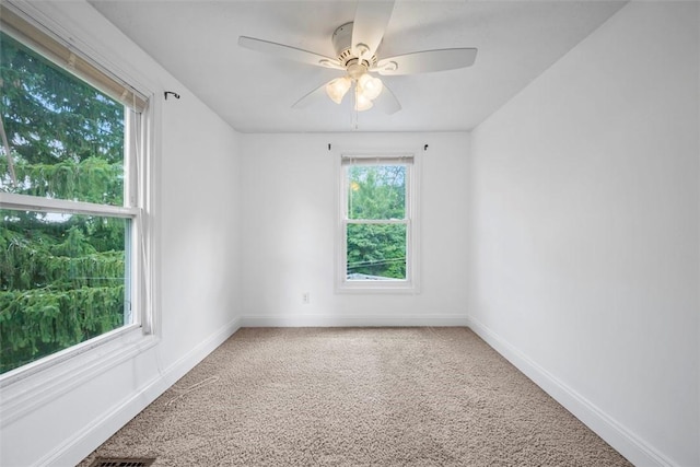 102 Clarks Ln, Adams Twp, PA 16046 - carpeted empty room featuring baseboards and a ceiling fan